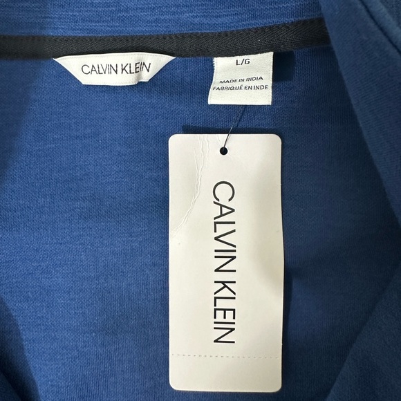 NWT Calvin Klein Blue Quarter Zip Pullover Men’s Size Large - Picture 6 of 9
